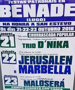 Fechas, información, programa, cartel, imágenes, mapa y ubicación de San Estevo de Benade  en  Lugo