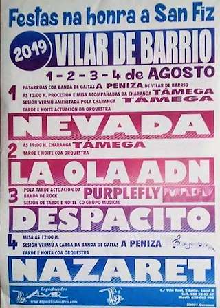 Fechas, información, programa, cartel, imágenes, mapa y ubicación de San Fiz  en  Vilar de Barrio