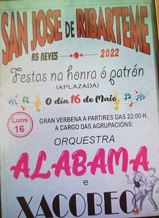 Fechas, información, programa, cartel, imágenes, mapa y ubicación de San José de Ribarteme  en  As Neves