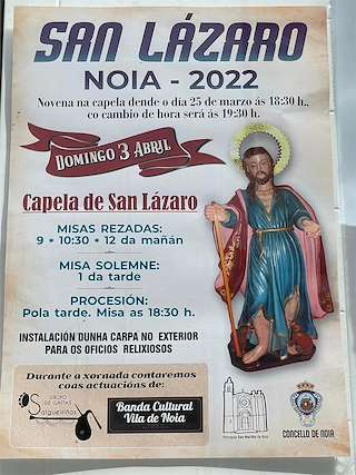 Fechas, información, programa, cartel, imágenes, mapa y ubicación de San Lázaro   en  Noia