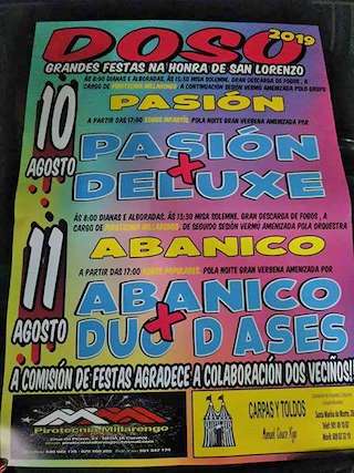 Fechas, información, programa, cartel, imágenes, mapa y ubicación de San Lourenzo de Doso  en  Narón