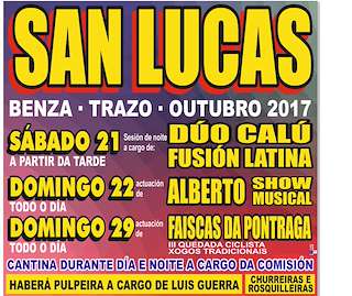 Fechas, información, programa, cartel, imágenes, mapa y ubicación de San Lucas de Benza   en  Trazo