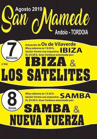 Fechas, información, programa, cartel, imágenes, mapa y ubicación de San Mamede de Andoio  en  Tordoia