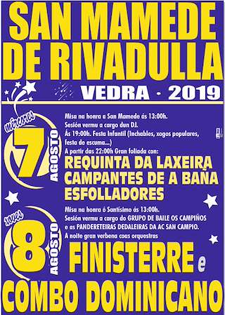 Fechas, información, programa, cartel, imágenes, mapa y ubicación de San Mamede e Santísimo Sacramento de Ribadulla  en  Vedra