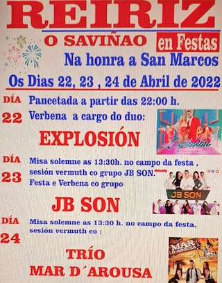 Fechas, información, programa, cartel, imágenes, mapa y ubicación de San Marcos de Reiríz  en  O Saviñao