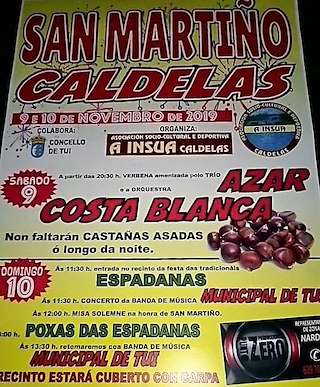 Fechas, información, programa, cartel, imágenes, mapa y ubicación de San Martiño de Caldelas  en  Tui