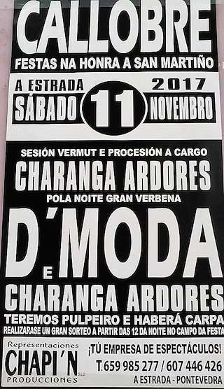 Fechas, información, programa, cartel, imágenes, mapa y ubicación de San Martiño de Callobre   en  A Estrada