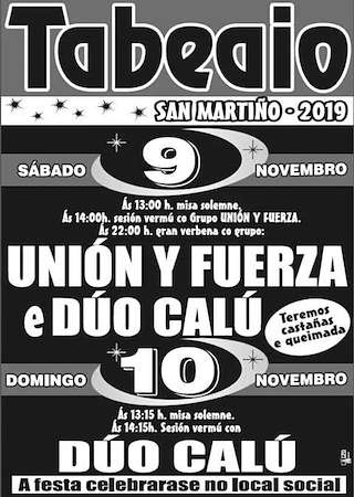 Fechas, información, programa, cartel, imágenes, mapa y ubicación de San Martiño de Tabeaio  en  Carral