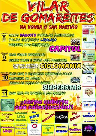 Fechas, información, programa, cartel, imágenes, mapa y ubicación de San Martiño de Vilar de Gomareites  en  Vilar de Barrio