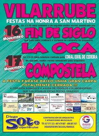 Fechas, información, programa, cartel, imágenes, mapa y ubicación de San Martiño de Vilarrube  en  Valdoviño