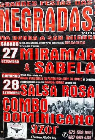 Fechas, información, programa, cartel, imágenes, mapa y ubicación de San Miguel de As Negradas  en  Guitiriz