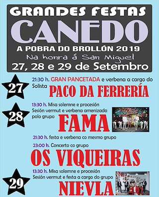Fechas, información, programa, cartel, imágenes, mapa y ubicación de San Miguel de Canedo  en  A Pobra do Brollón