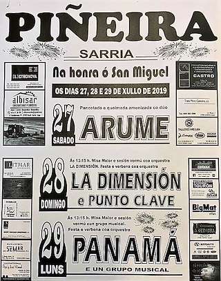 Fechas, información, programa, cartel, imágenes, mapa y ubicación de San Miguel de Piñeira  en  Sarria