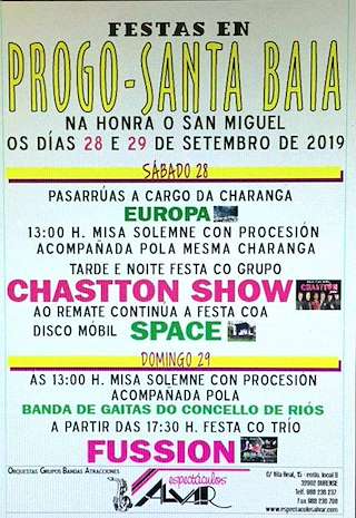 Fechas, información, programa, cartel, imágenes, mapa y ubicación de San Miguel de Santa Baia  en  Riós