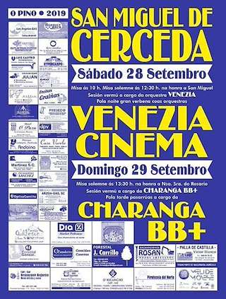 Fechas, información, programa, cartel, imágenes, mapa y ubicación de San Miguel e Nosa Señora do Rosario de Cerceda  en  O Pino