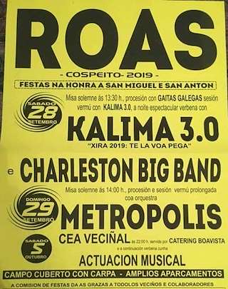 Fechas, información, programa, cartel, imágenes, mapa y ubicación de San Miguel e San Antón de Roás   en  Cospeito