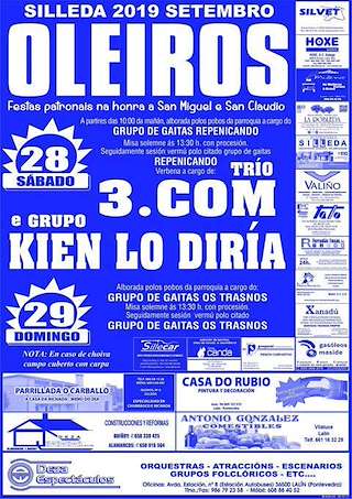 Fechas, información, programa, cartel, imágenes, mapa y ubicación de San Miguel e San Claudio de Oleiros  en  Silleda