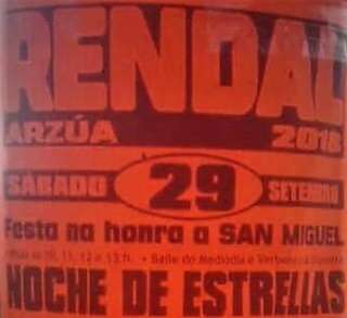 Fechas, información, programa, cartel, imágenes, mapa y ubicación de San Miguel e San Froilán de Rendal  en  Arzúa