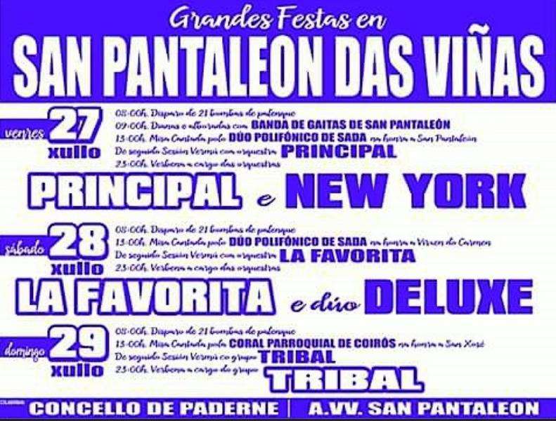 San Pantaleón, Virxe do Carme e San Xosé das Viñas en Paderne