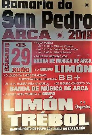 Fechas, información, programa, cartel, imágenes, mapa y ubicación de San Pedro de Arca (2024)  en  O Pino