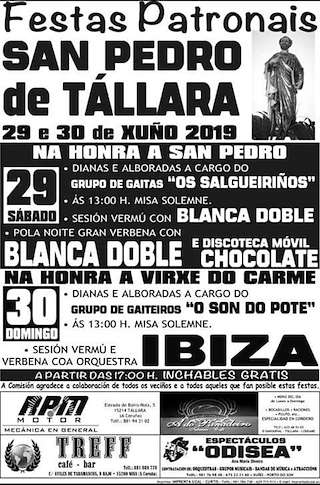 Fechas, información, programa, cartel, imágenes, mapa y ubicación de San Pedro de Tállara (2024)  en  Lousame
