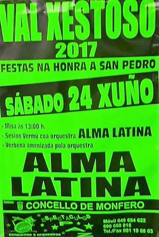Fechas, información, programa, cartel, imágenes, mapa y ubicación de San Pedro do Val de Xestoso  (2024)  en  Monfero