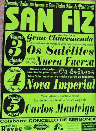 Fechas, información, programa, cartel, imágenes, mapa y ubicación de San Pedro Félix de Vixoi  en  Bergondo