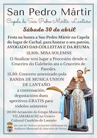 Fechas, información, programa, cartel, imágenes, mapa y ubicación de San Pedro Mártir de Lantaño  en  Portas