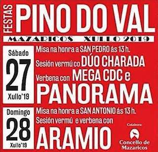 Fechas, información, programa, cartel, imágenes, mapa y ubicación de San Pedro y San Antonio de Pino do Val  en  Mazaricos