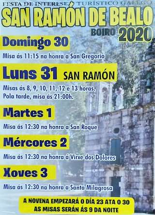 Fechas, información, programa, cartel, imágenes, mapa y ubicación de San Ramón de Bealo  en  Boiro