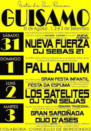 Fechas, información, programa, cartel, imágenes, mapa y ubicación de San Ramón de Guísamo  en  Bergondo