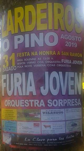 Fechas, información, programa, cartel, imágenes, mapa y ubicación de San Ramón de Lardeiros  en  O Pino
