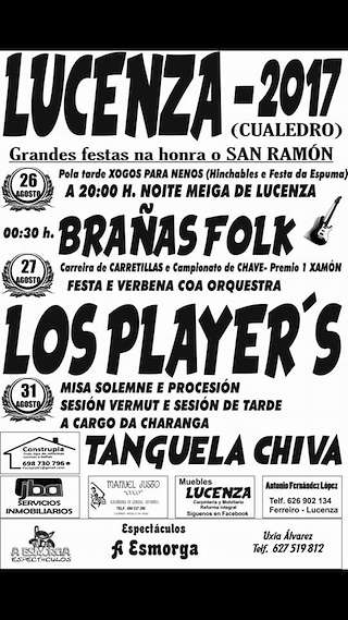 Fechas, información, programa, cartel, imágenes, mapa y ubicación de San Ramón de Lucenza  en  Cualedro