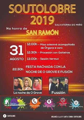 Fechas, información, programa, cartel, imágenes, mapa y ubicación de San Ramón de Soutolobre (2024)  en  Salvaterra do Miño