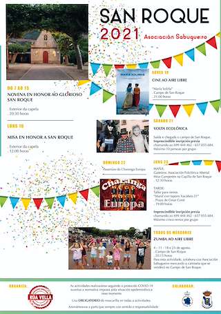 Fechas, información, programa, cartel, imágenes, mapa y ubicación de San Roque  en  A Rúa