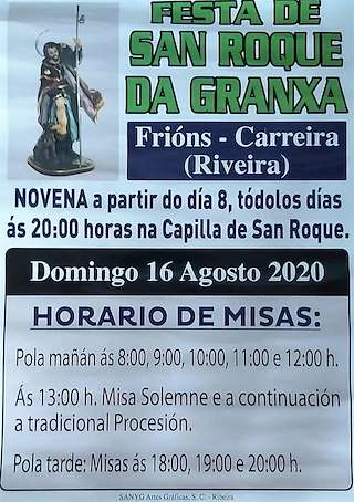 Fechas, información, programa, cartel, imágenes, mapa y ubicación de San Roque da Granxa (2024)  en  Ribeira