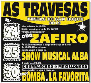Fechas, información, programa, cartel, imágenes, mapa y ubicación de San Roque das Travesas  en  Carral