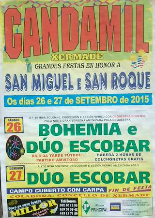 Fechas, información, programa, cartel, imágenes, mapa y ubicación de San Roque de Candamil  en  Xermade