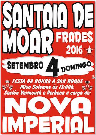 Fechas, información, programa, cartel, imágenes, mapa y ubicación de San Roque de Moar  en  Frades