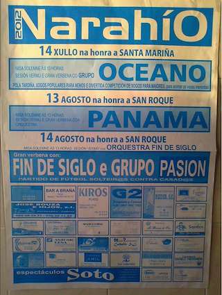 Fechas, información, programa, cartel, imágenes, mapa y ubicación de San Roque de Narahío  en  San Sadurniño
