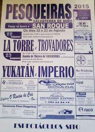 Fechas, información, programa, cartel, imágenes, mapa y ubicación de San Roque de Pesqueiras  en  Salvaterra do Miño