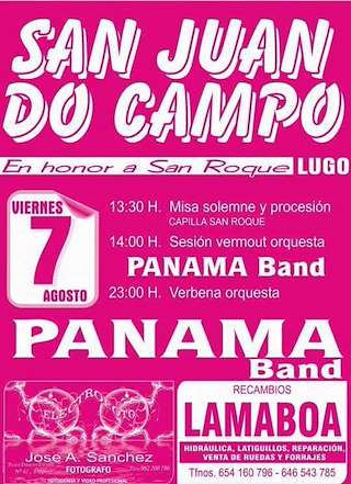 Fechas, información, programa, cartel, imágenes, mapa y ubicación de San Roque de San Xoán do Campo  en  Lugo
