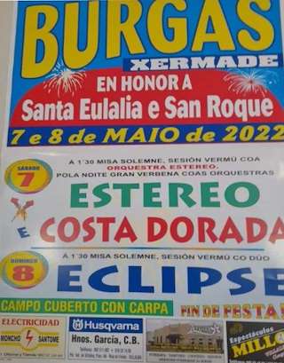 Fechas, información, programa, cartel, imágenes, mapa y ubicación de San Roque e Santa Eulalia de Burgás  en  Xermade