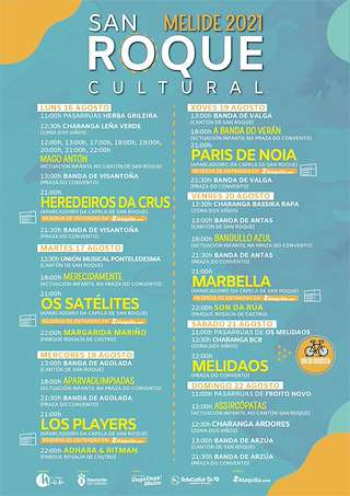 Fechas, información, programa, cartel, imágenes, mapa y ubicación de San Roque (2024)  en  Melide