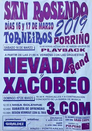 Fechas, información, programa, cartel, imágenes, mapa y ubicación de San Rosendo de Torneiros  en  O Porriño