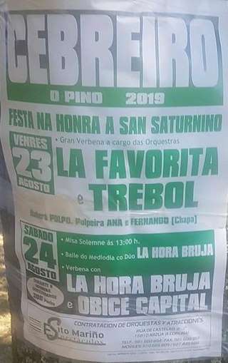 Fechas, información, programa, cartel, imágenes, mapa y ubicación de San Sadurniño de Cebreiro  en  O Pino