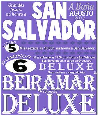 Fechas, información, programa, cartel, imágenes, mapa y ubicación de San Salvador  en  A Baña