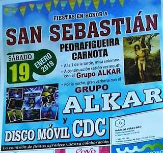Fechas, información, programa, cartel, imágenes, mapa y ubicación de San Sebastián de Pedrafigueira  en  Carnota