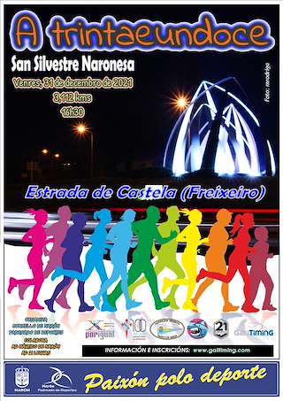 Fechas, información, programa, cartel, imágenes, mapa y ubicación de San Silvestre Naronesa - A Trintaeundoce (2024)