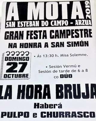 Fechas, información, programa, cartel, imágenes, mapa y ubicación de San Simón da Mota    en  Arzúa